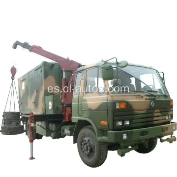 Dongfeng 4x4 Mantenimiento Lorry Military Mobile Workshop Service Truck con 3tons Crane